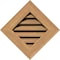 Ekena Millwork Diamond Gable Vent Functional, Western Red Cedar Gable Vent w/ 1" x 4" Flat Trim Frame, 24"W x 24"H GVWDI24X2401SFUWR - alternate 1